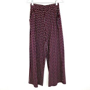Surkana Spain Women's Wide Leg Knit Pants Size S Colorful Stretch Travel Boho
